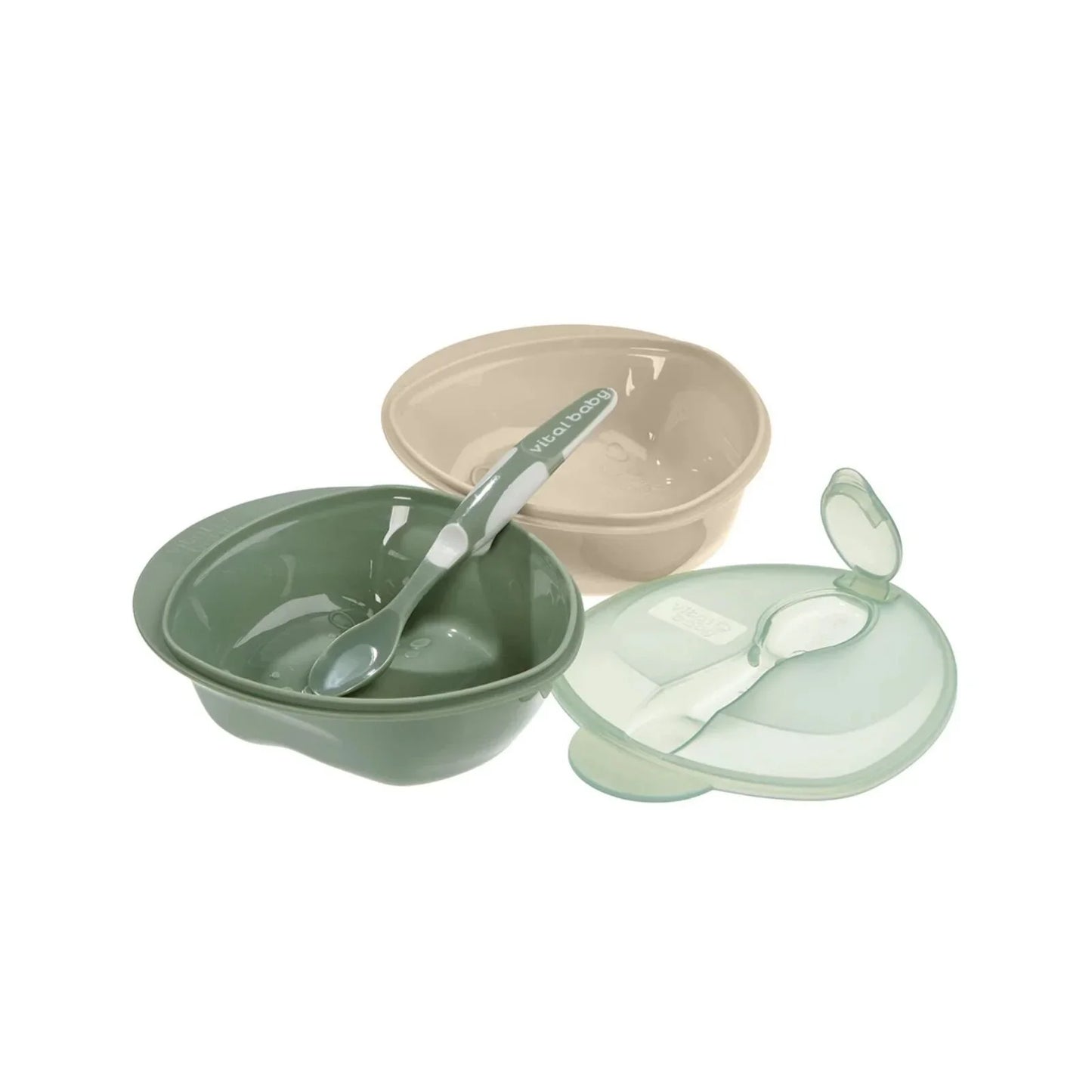 Vital Baby Nourish Scoop Feeding Set 2 pcs - Natural Moss