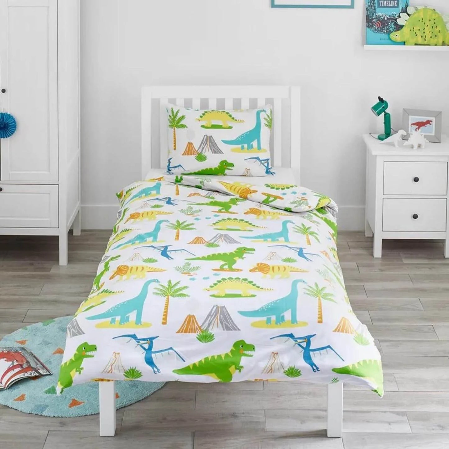 Bloomsbury Mill Single Duvet Set - Dinosaur World