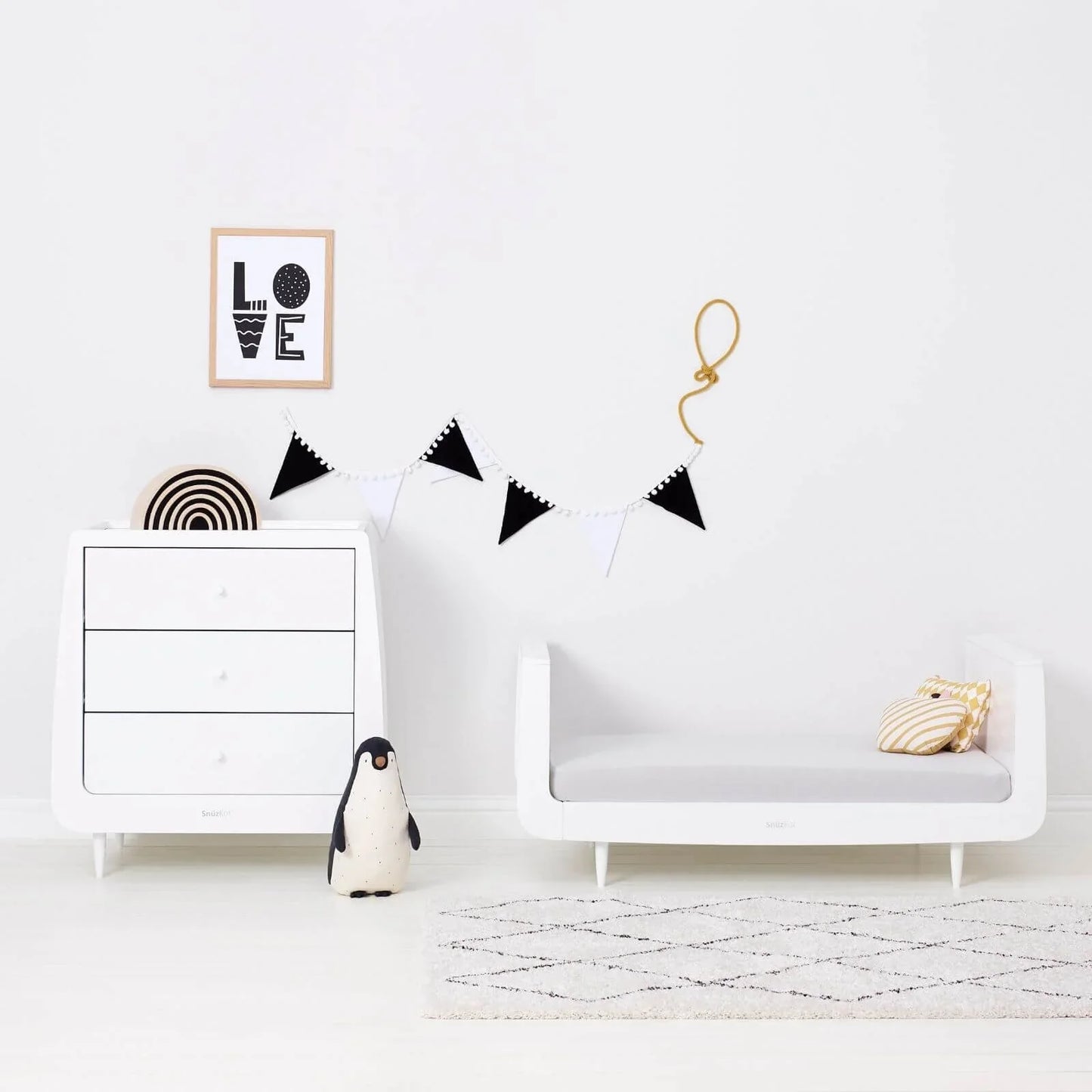 Snüz Cot & Cot Bed Fitted Sheet 2 Pack - Grey Stars