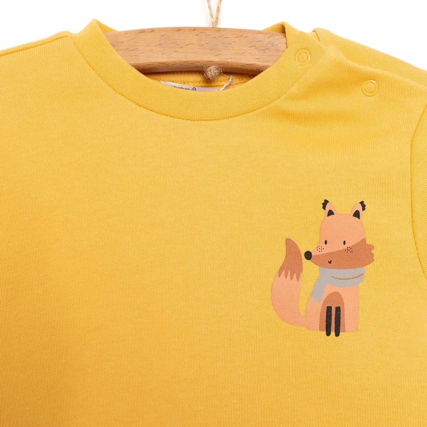 HelloBaby Basic Boy Fox Printed Jogging - Mustard