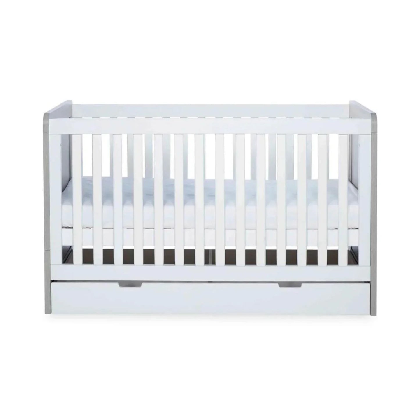 Ickle Bubba Pembrey Furniture Set Under Drawer Ash Grey & White 3 pcs - Fibre Mattress