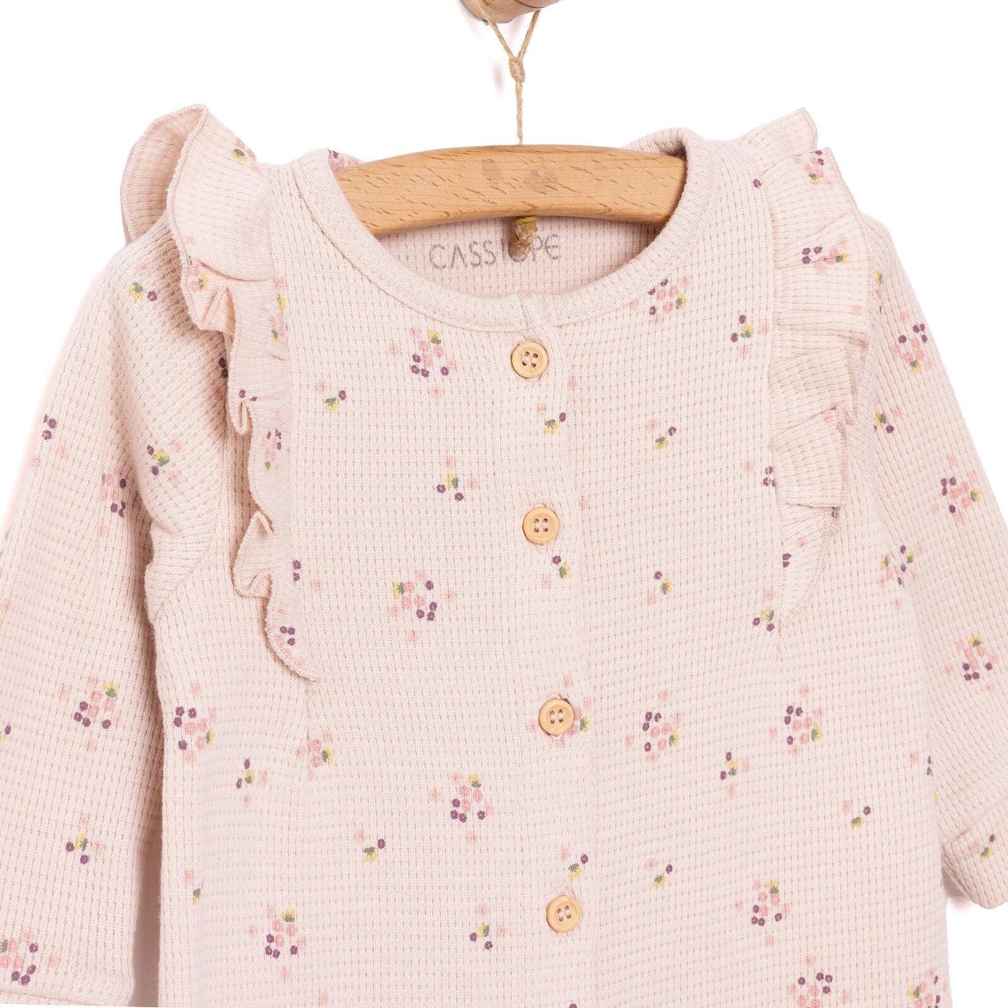 Cassiope Newborn Mini Flowers Jumpsuit - Salmon