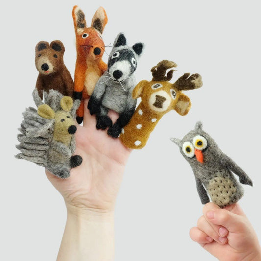 Felt Finger Puppets - Forest Friends - mezetto Baby&More Baby&More