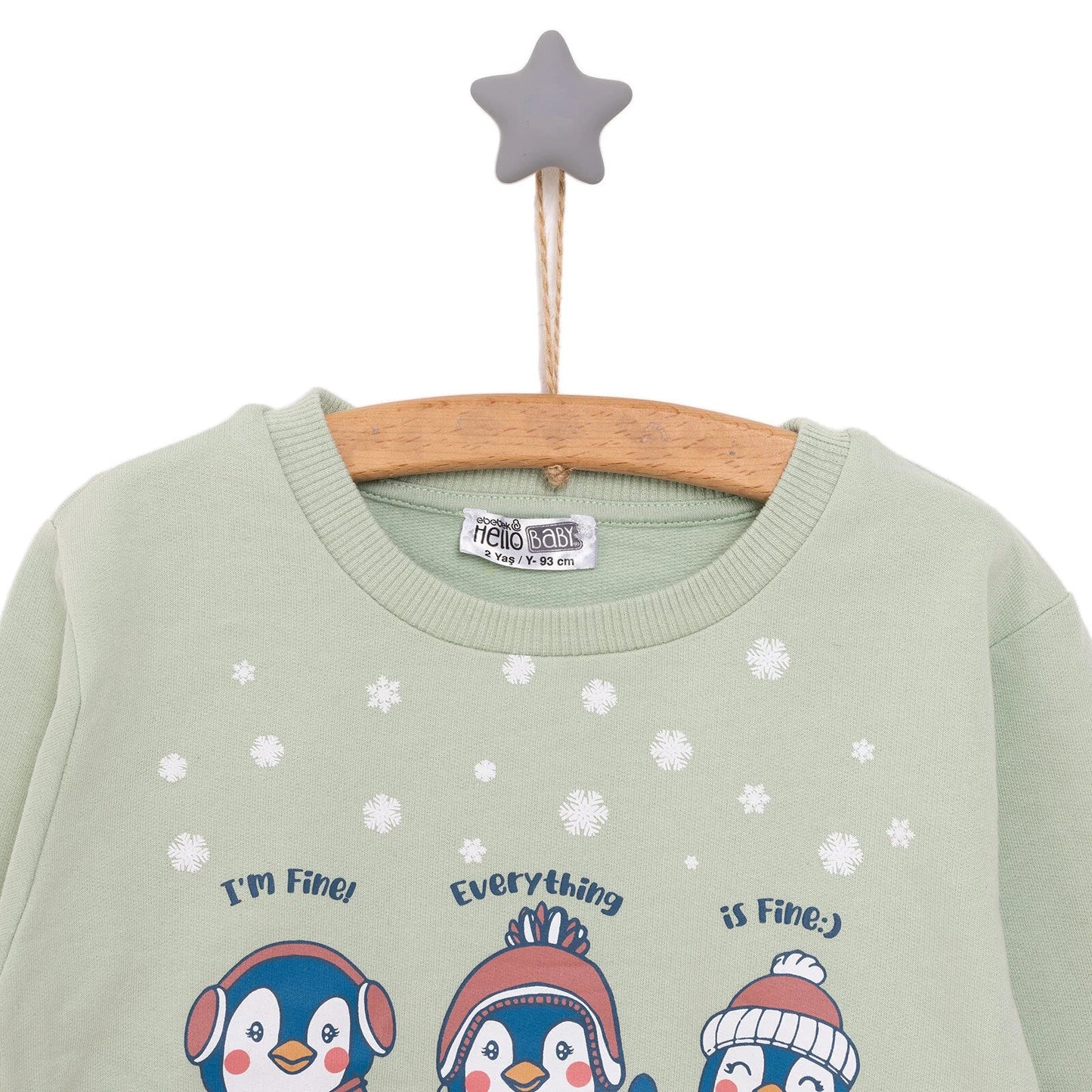 HelloBaby Basic Low Raised Penguin Printed Sweatshirt - Multicolour