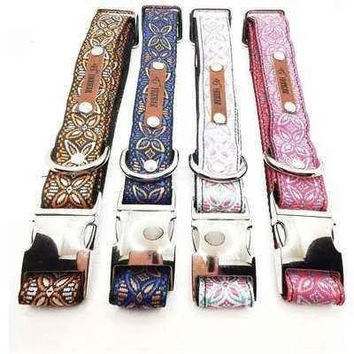 Finnigan Butterfly Collection Designer Dog Collar (Large) - mezetto