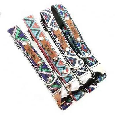 Finnigan Designer Dog Collar: Personalised ZigZag Charm-0
