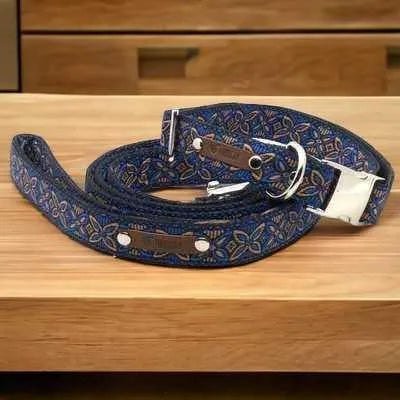 Finnigan's Big Breed Designer Dog Collar & Leash Set - mezetto