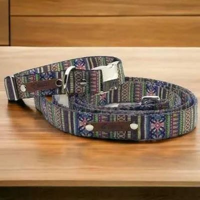 Finnigan's Majestic Pooch Parade Set: Handmade Chic Collar Collection - mezetto