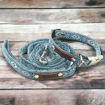 Finnigan's Personalised Designer Cotton Dog Collar Set for Small Breeds-0