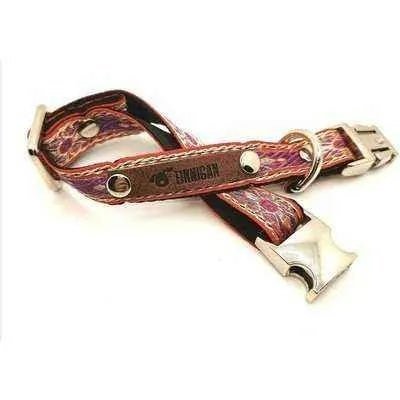 Finnigan Small Dog Collar: Personalised Engraving & Designer Fabrics - mezetto