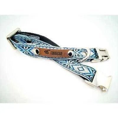 Finnigan Small Dog Collar: Personalised Engraving & Designer Fabrics - mezetto