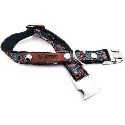 Finnigan Small Dog Collar: Personalised Engraving & Designer Fabrics - mezetto