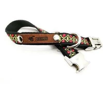 Finnigan Small Dog Collar: Personalised Engraving & Designer Fabrics - mezetto