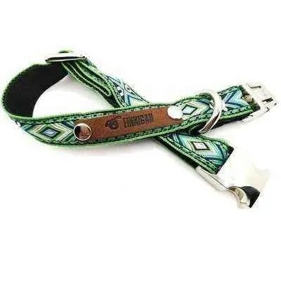 Finnigan Small Dog Collar: Personalised Engraving & Designer Fabrics - mezetto