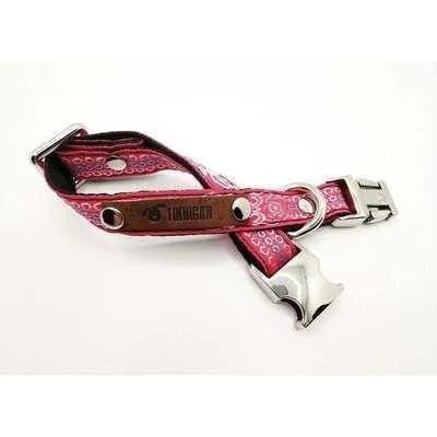Finnigan Small Dog Collar: Personalised Engraving & Designer Fabrics - mezetto