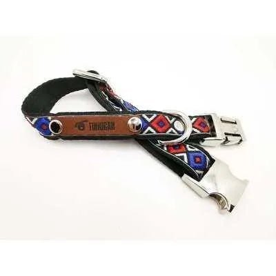 Finnigan Small Dog Collar: Personalised Engraving & Designer Fabrics - mezetto