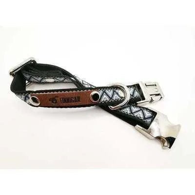Finnigan Small Dog Collar: Personalised Engraving & Designer Fabrics - mezetto