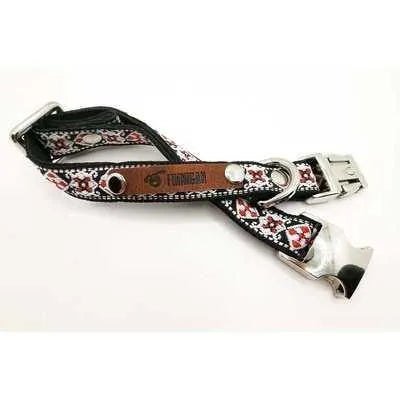 Finnigan Small Dog Collar: Personalised Engraving & Designer Fabrics - mezetto