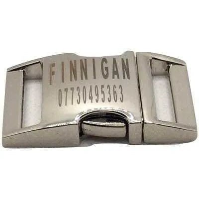 Finnigan Small Dog Collar: Personalised Engraving & Designer Fabrics - mezetto