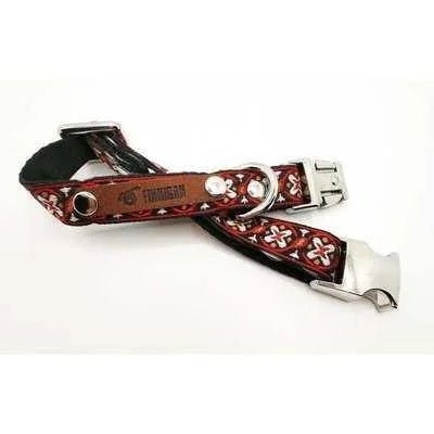 Finnigan Small Dog Collar: Personalised Engraving & Designer Fabrics - mezetto