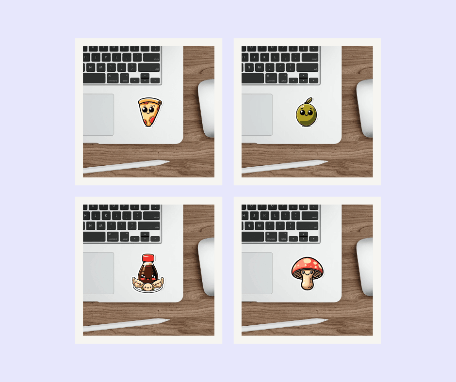 Foodie Flair: "Delightful Food" Sticker Bundle - mezetto KEOLIX KEOLIX