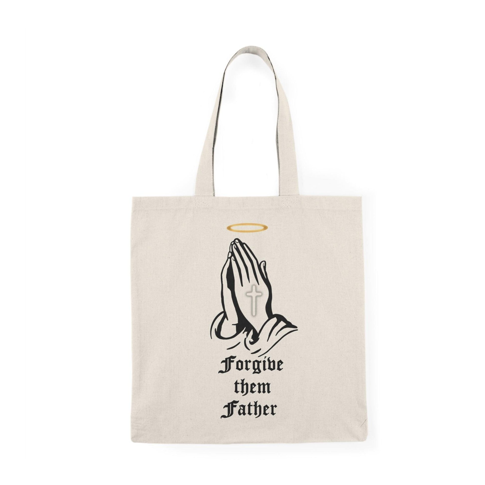Forgive Them Father – Cross & Halo Tote Bag - mezetto KEOLIX KEOLIX