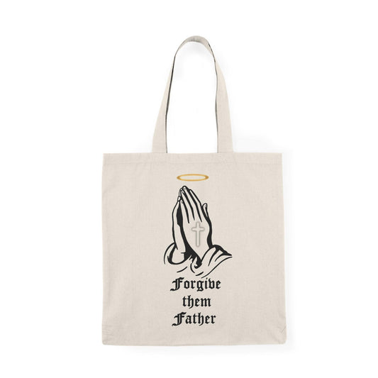 Forgive Them Father – Cross & Halo Tote Bag - mezetto KEOLIX KEOLIX
