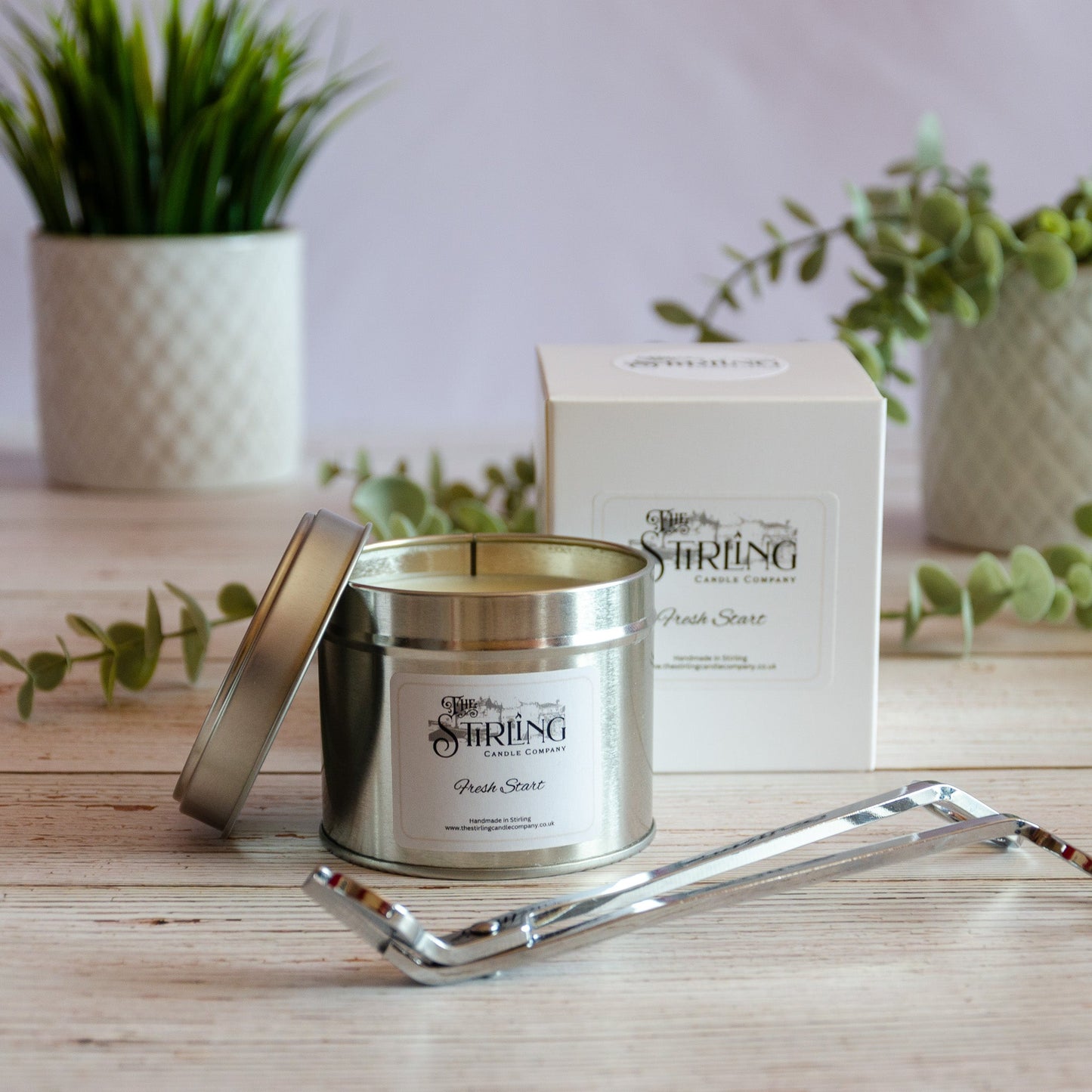 Fresh Start - Travel Tin Candle - Wooden Wick - mezetto Shopify Collective The Stirling Candle Company