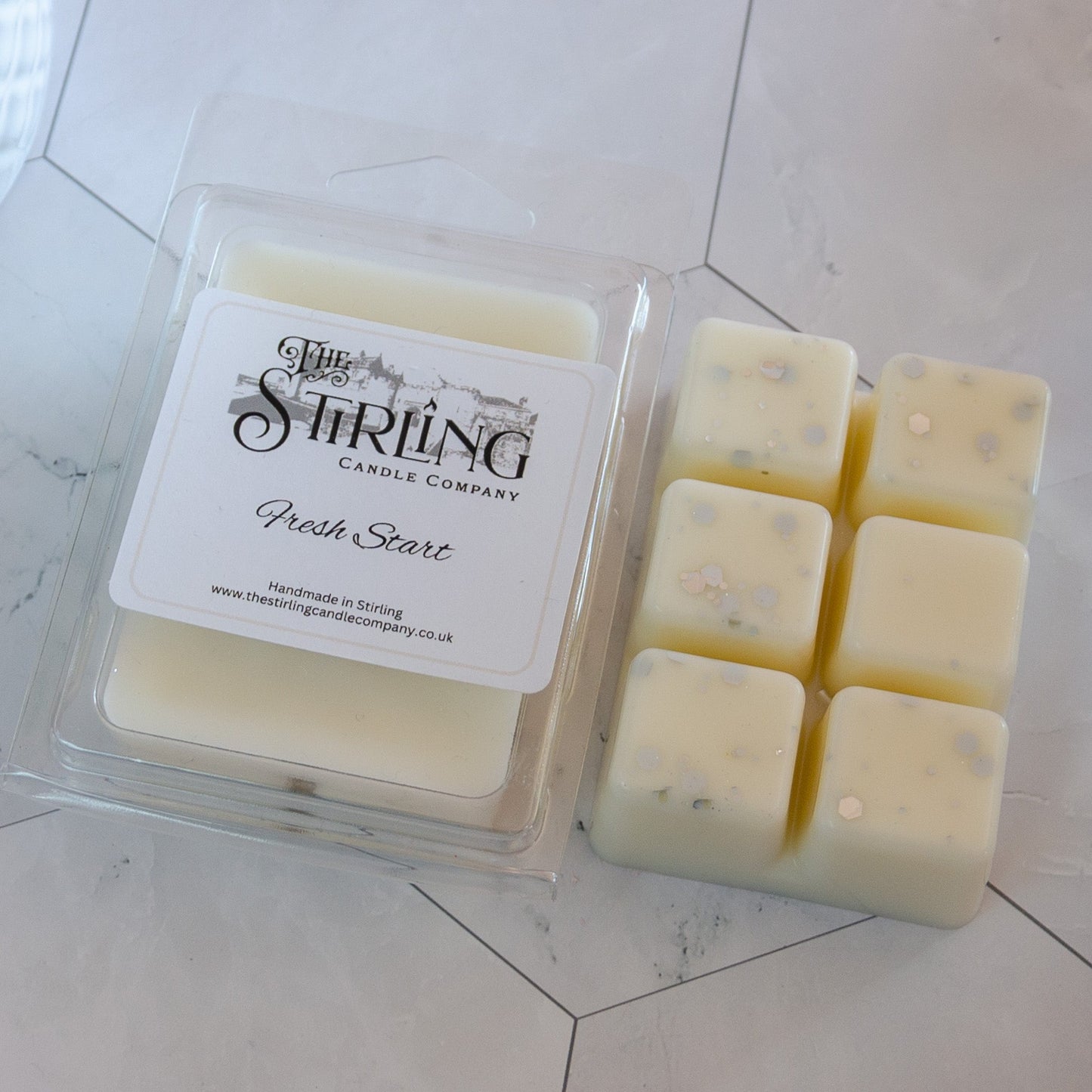 Fresh Start - Wax Melt Clamshell - mezetto Shopify Collective The Stirling Candle Company