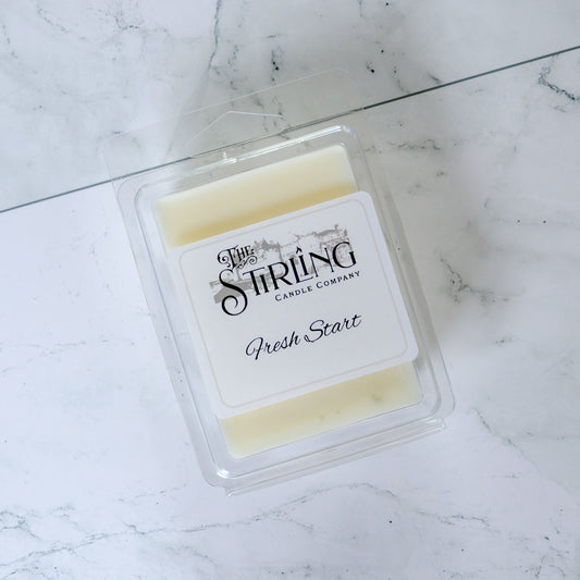 Fresh Start - Wax Melt Clamshell - mezetto Shopify Collective The Stirling Candle Company