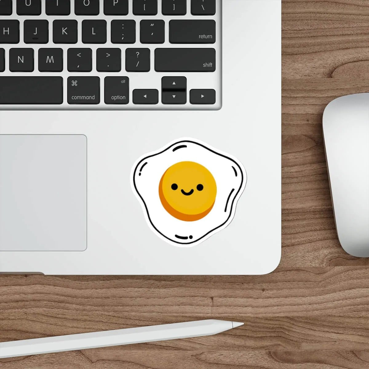 Fried Egg Smiley Face – Waterproof Vinyl Sticker - mezetto KEOLIX KEOLIX