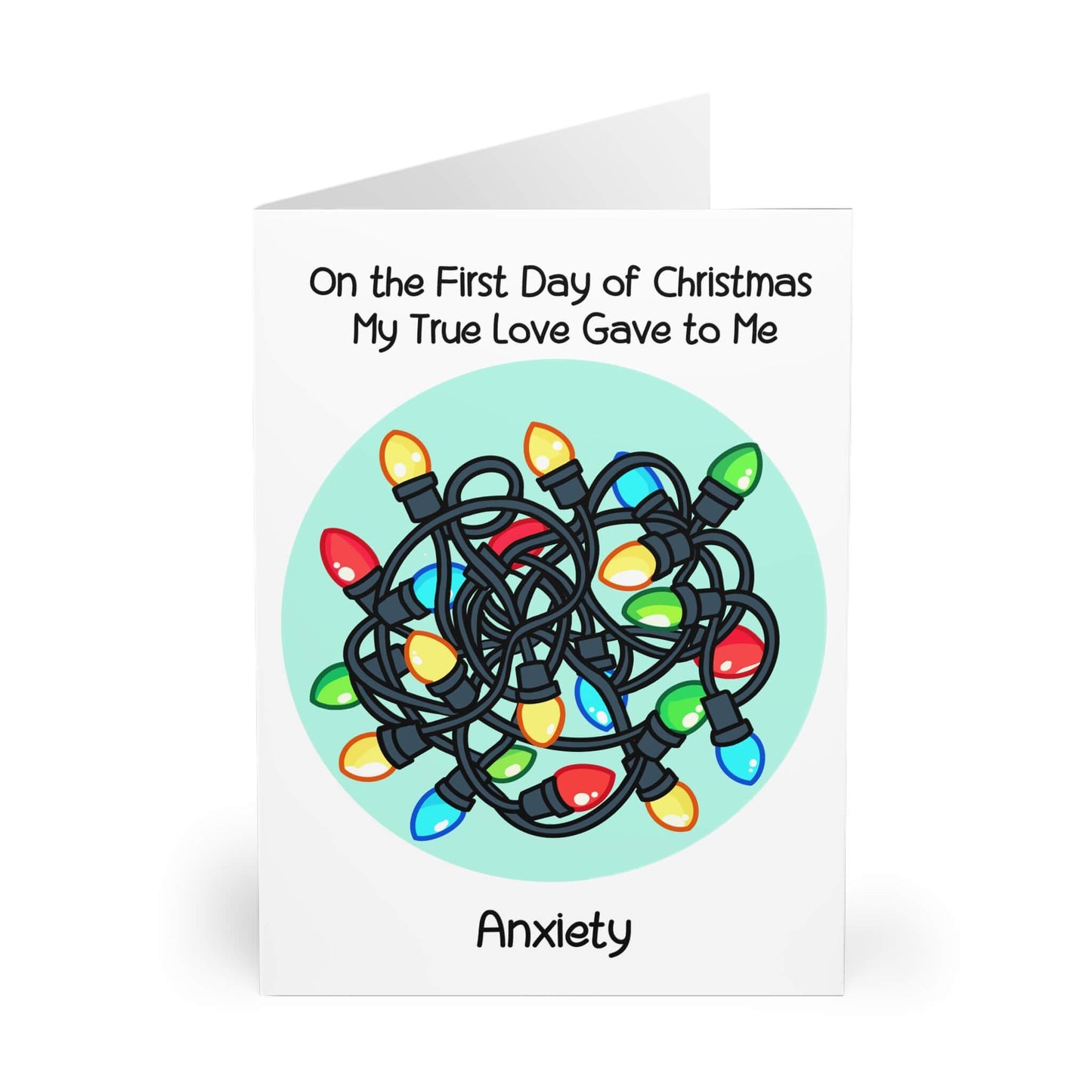 Funny “First Day of Christmas” Anxiety Holiday Card - mezetto KEOLIX KEOLIX