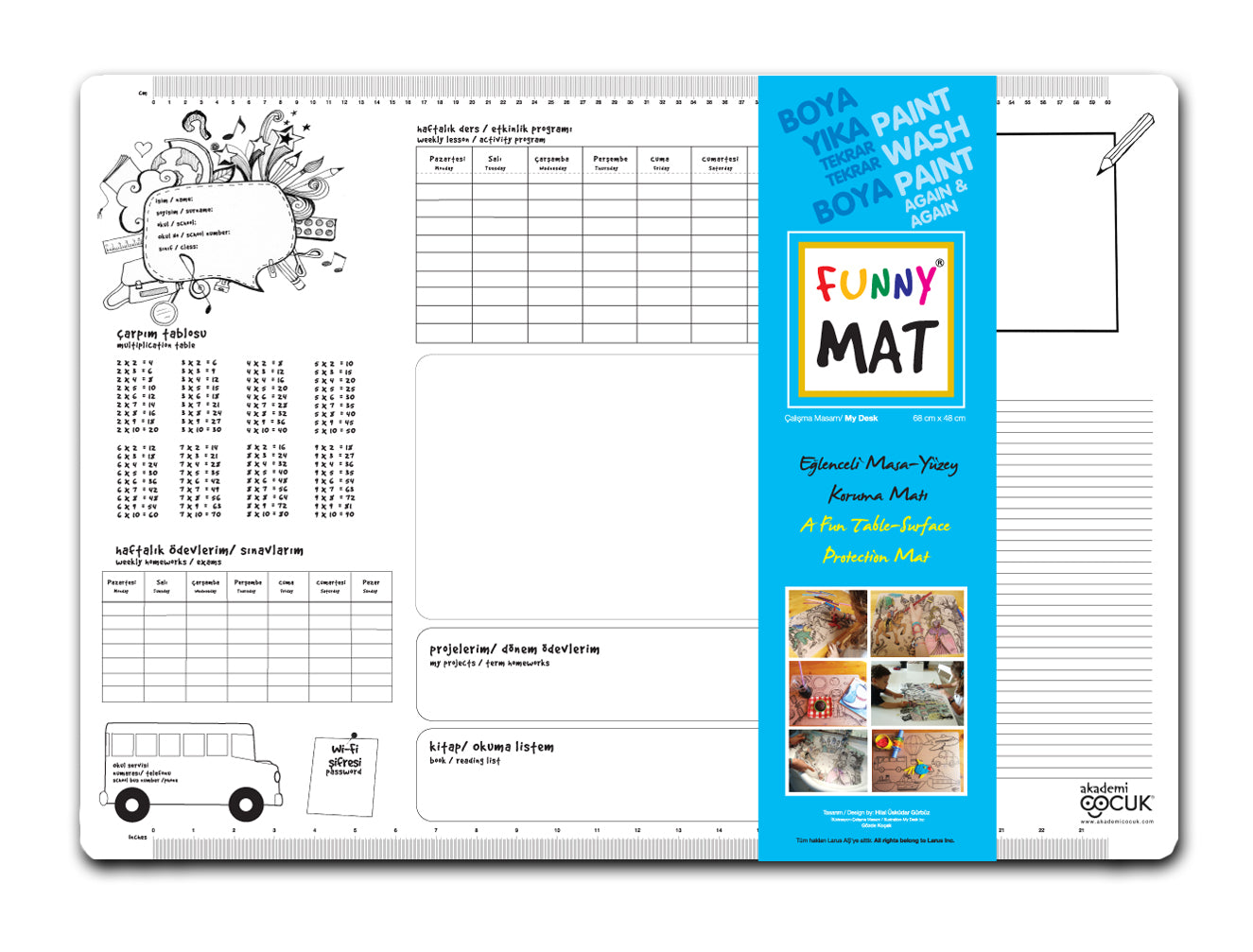 Komik Mat Çalışma Masam Küçük Çocuk