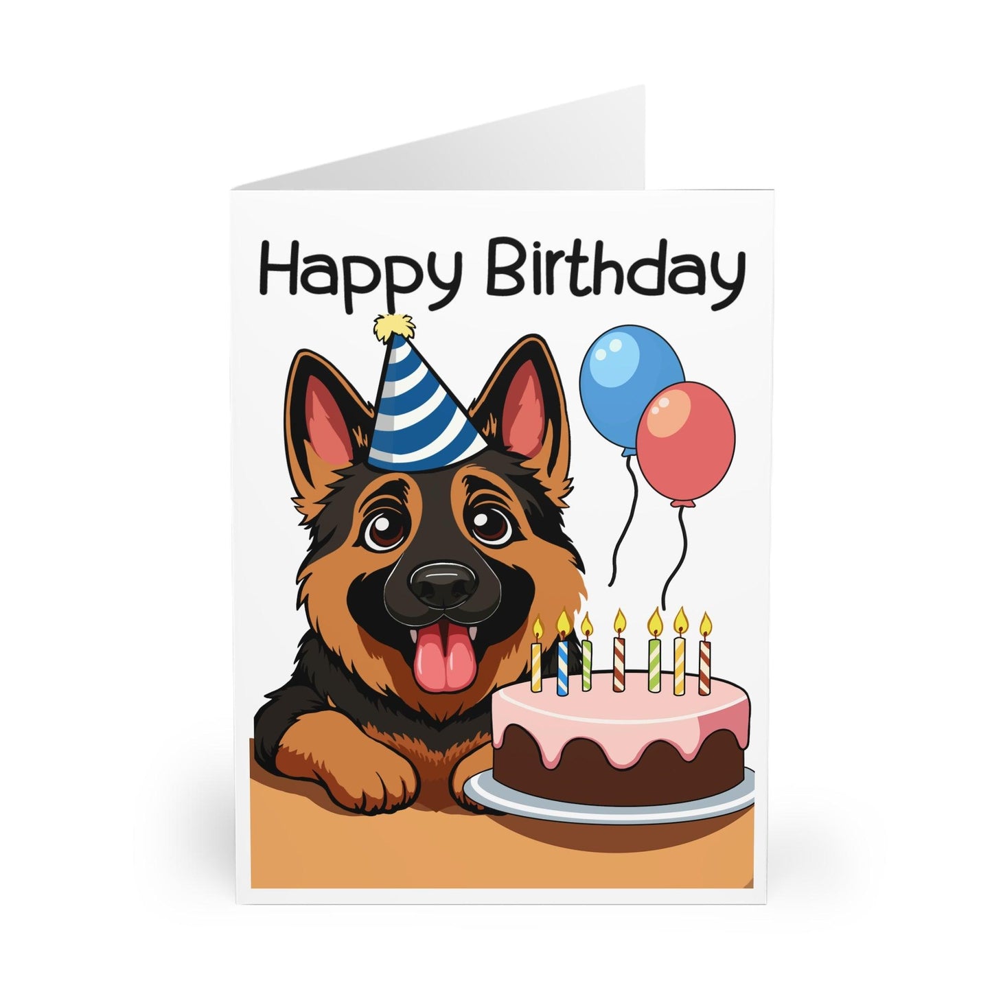 German Shepherd Birthday Card – Funny Dog Greeting - mezetto KEOLIX KEOLIX