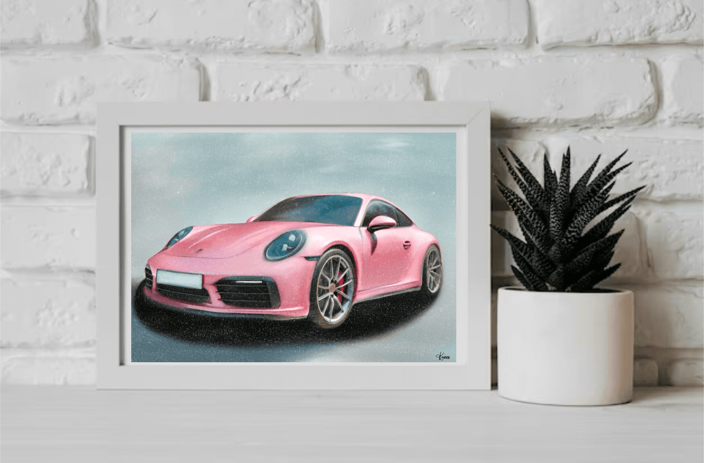 Glamorous Speed – Pink Porsche - Inspired Wall Art Print - mezetto KEOLIX KEOLIX