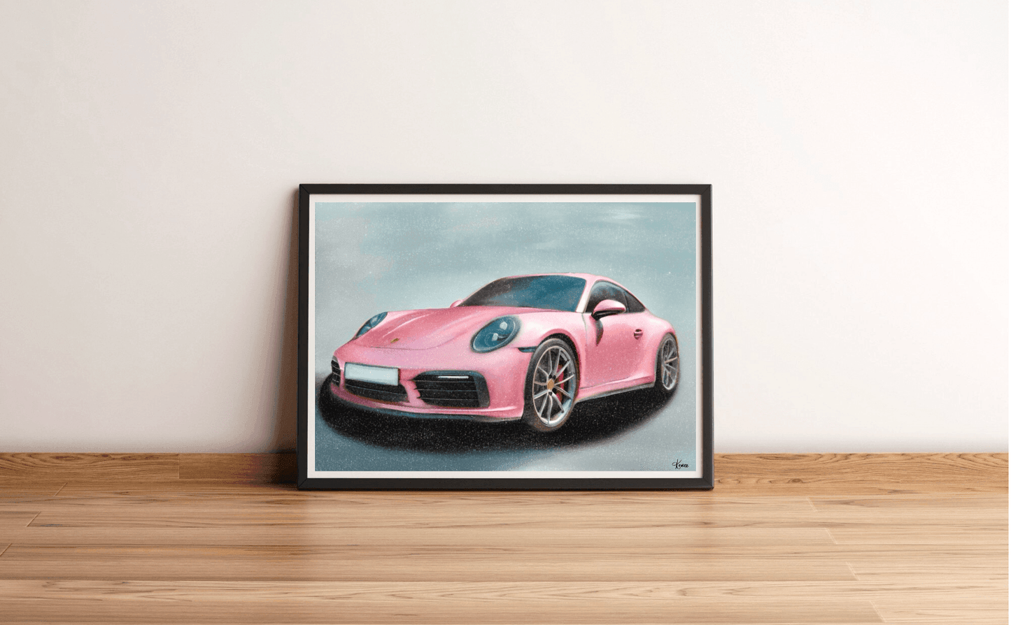 Glamorous Speed – Pink Porsche - Inspired Wall Art Print - mezetto KEOLIX KEOLIX