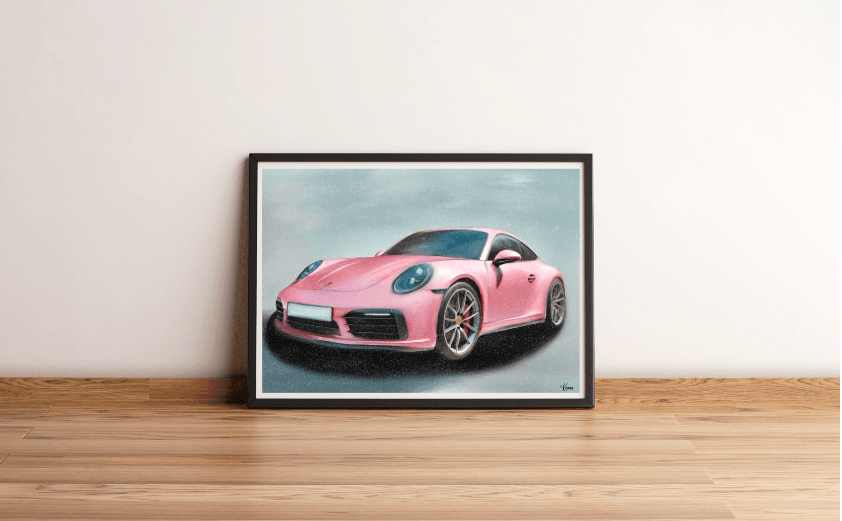 Glamorous Speed – Pink Porsche - Inspired Wall Art Print - mezetto KEOLIX KEOLIX