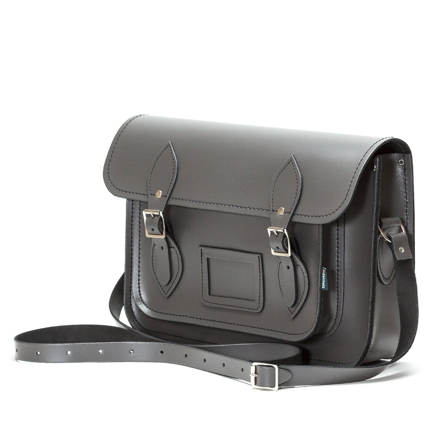 Handmade Leather Satchel - Graphite-2