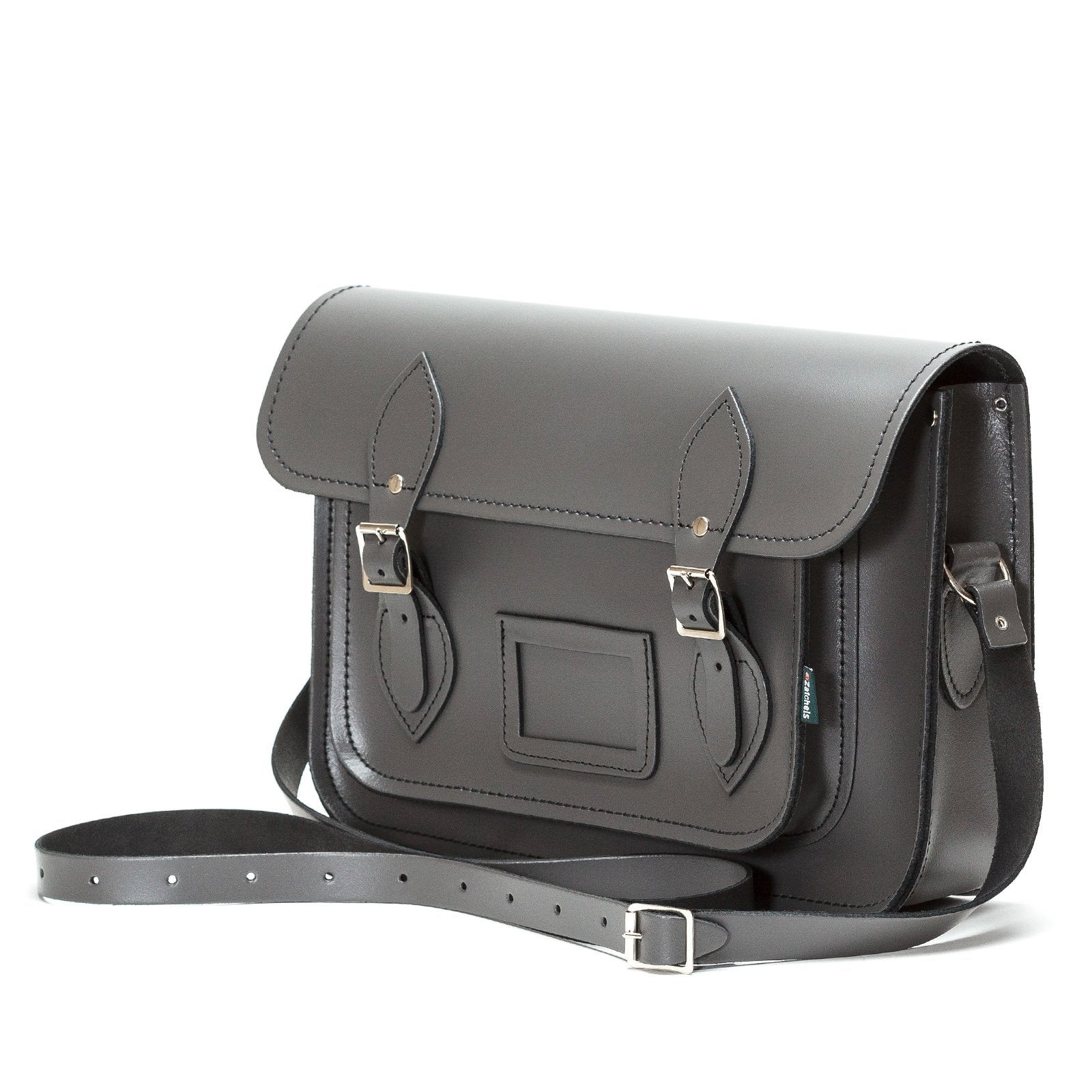 Handmade Leather Satchel - Graphite-2