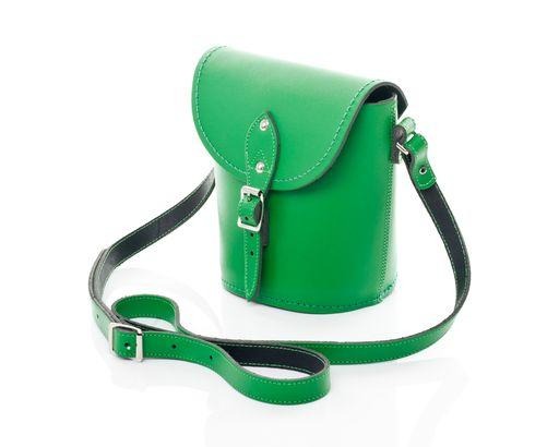 Handmade Leather Barrel Bag - Green-1