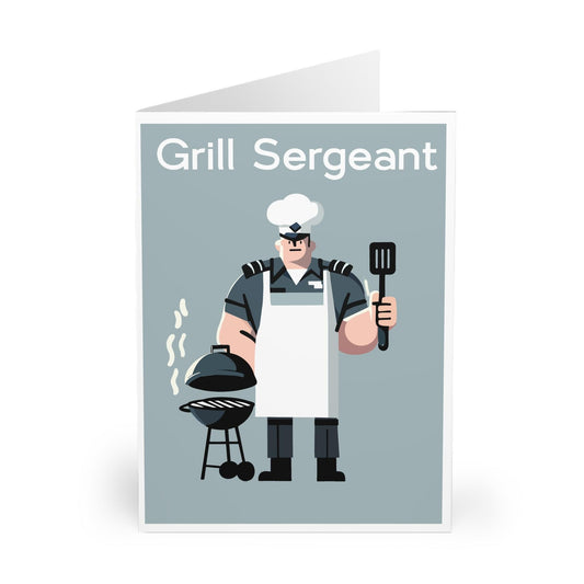 Grill Sergeant Card – Funny BBQ Dad Joke Greeting Card - mezetto KEOLIX KEOLIX
