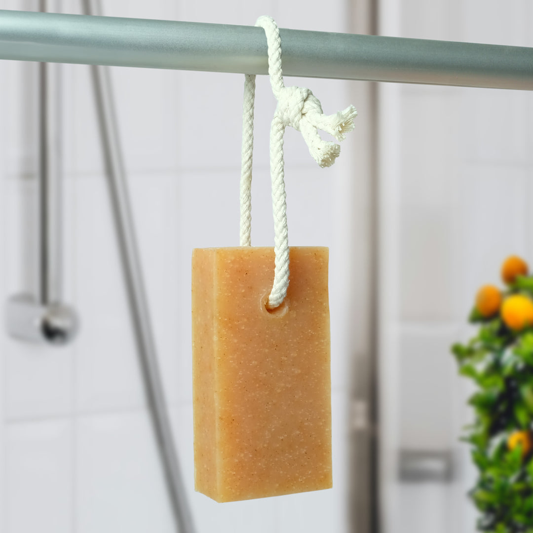 Natural Soap On A Rope - 'Zesty' Orange & Grapefruit 125g