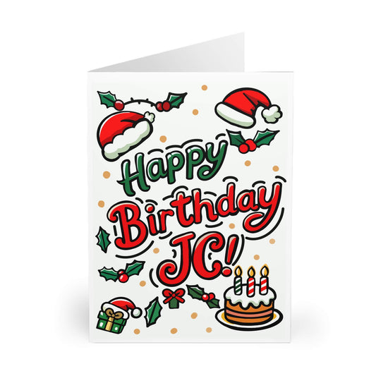 Happy Birthday JC! – Funny Christmas Birthday Card - mezetto KEOLIX KEOLIX