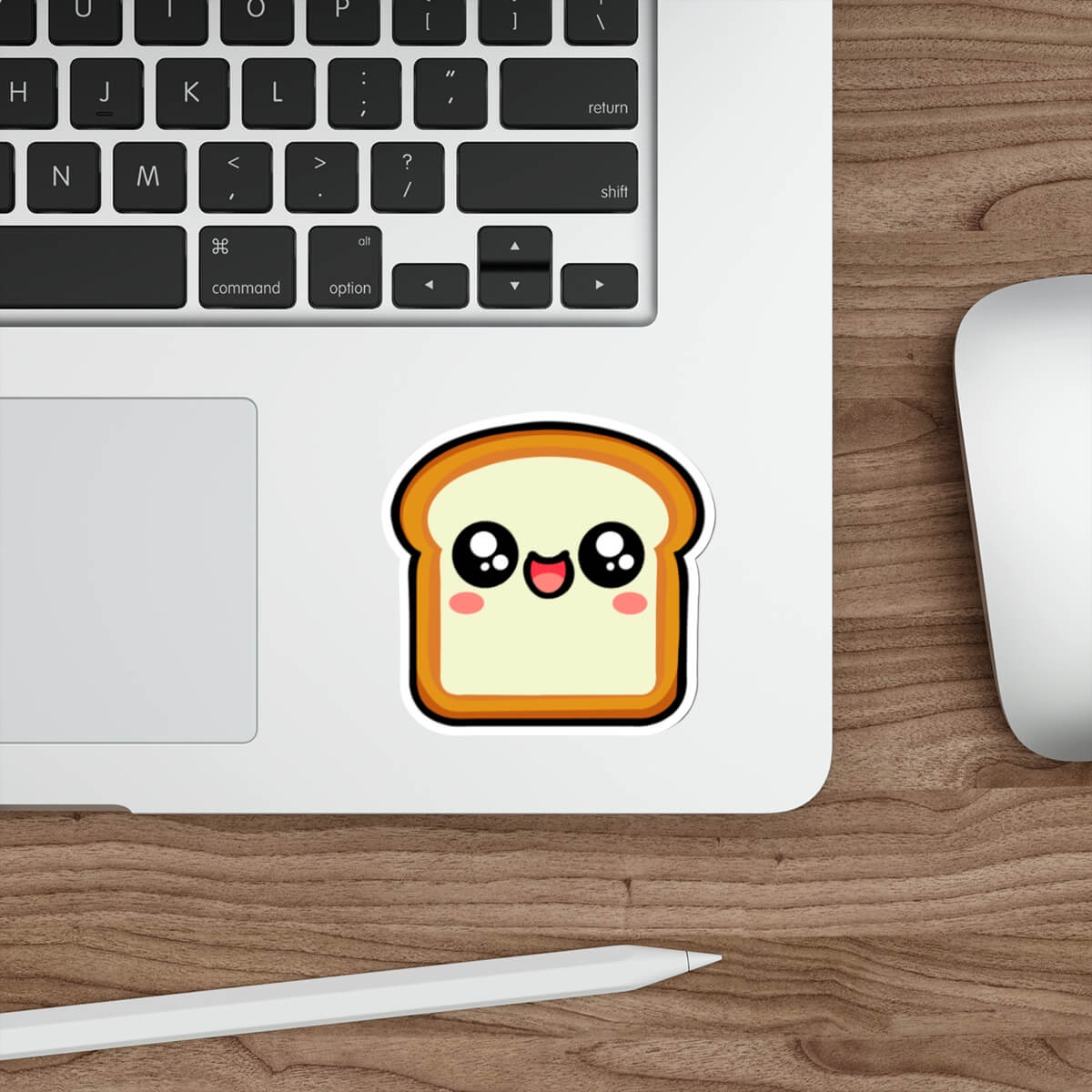 Happy Bread Sticker – Cute Kawaii Vinyl Decal - mezetto KEOLIX KEOLIX