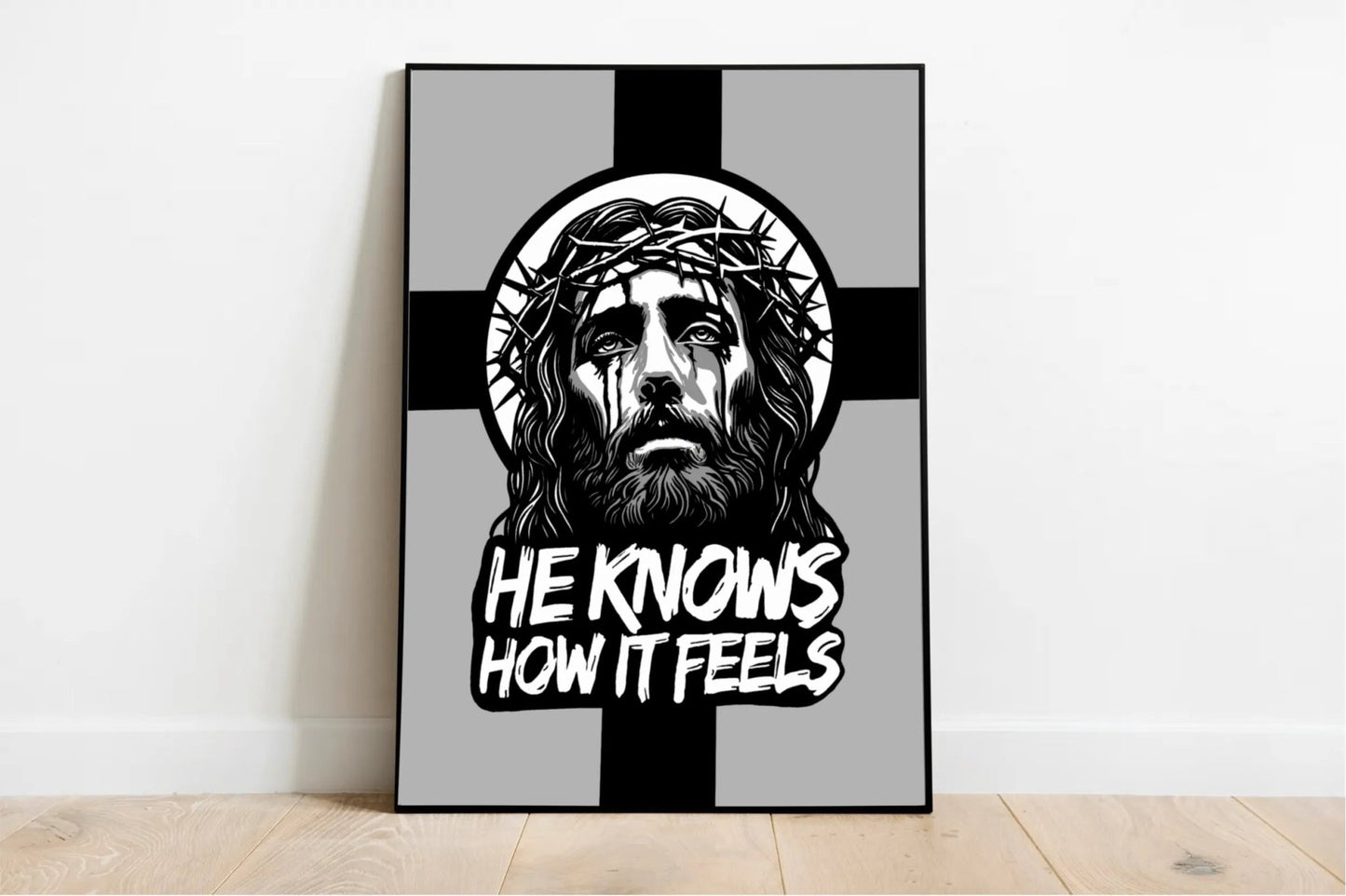 He Knows How It Feels – Christian Art Print - mezetto KEOLIX KEOLIX