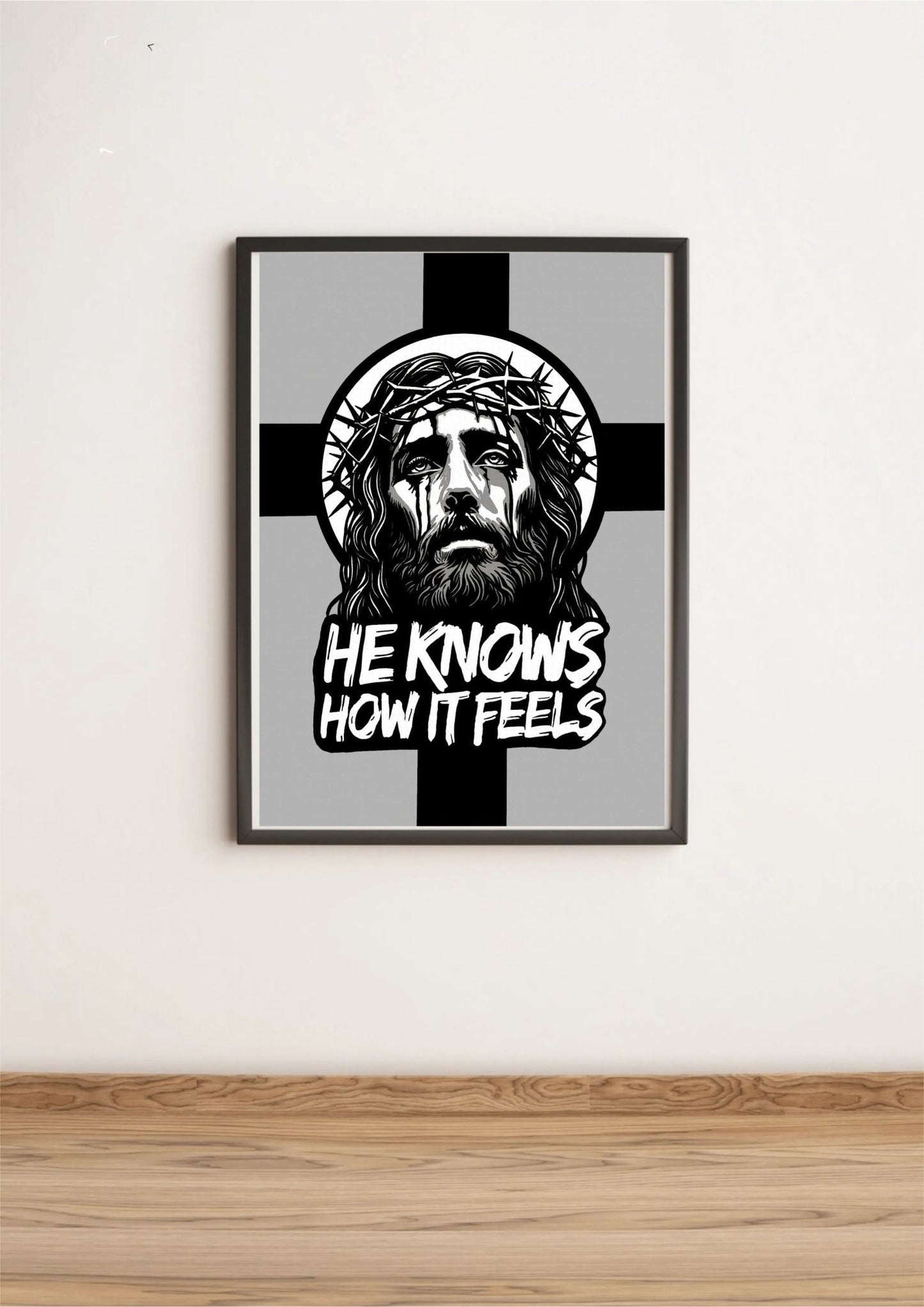 He Knows How It Feels – Christian Art Print - mezetto KEOLIX KEOLIX