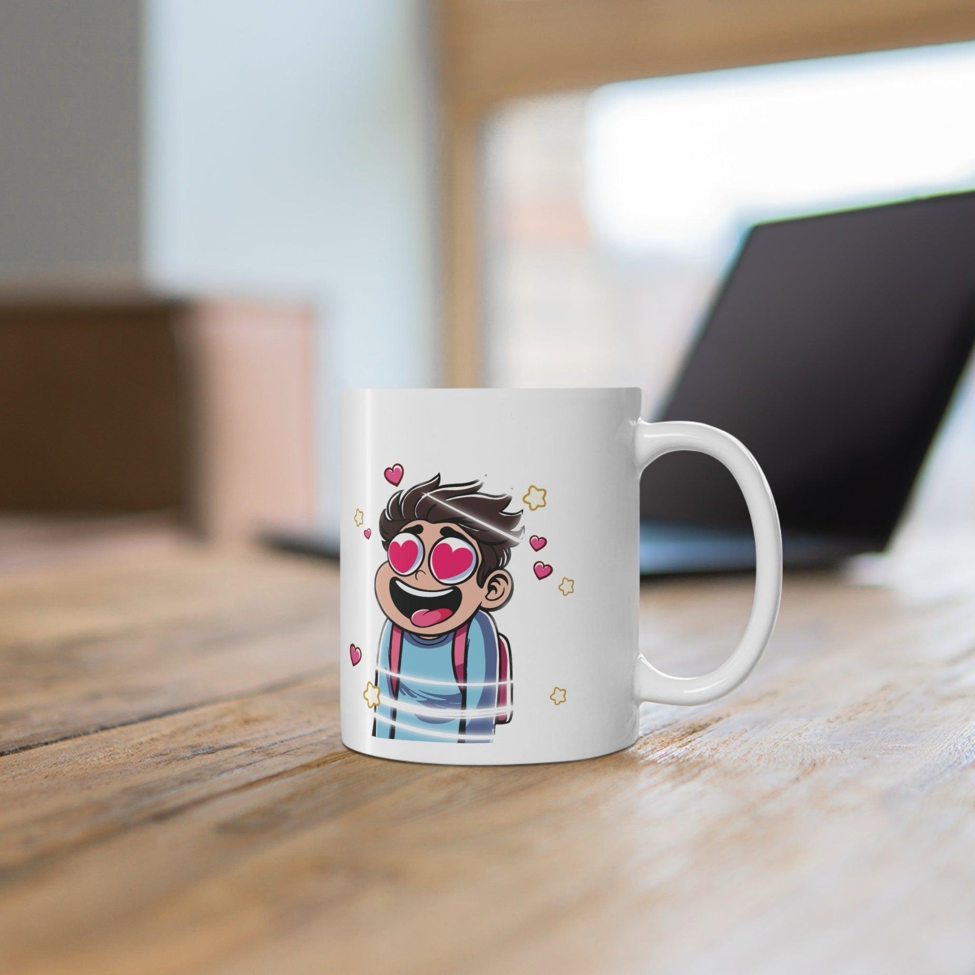 Heart - Eyed Cartoon Mug – Cute Love Eyes Coffee Cup - mezetto KEOLIX KEOLIX