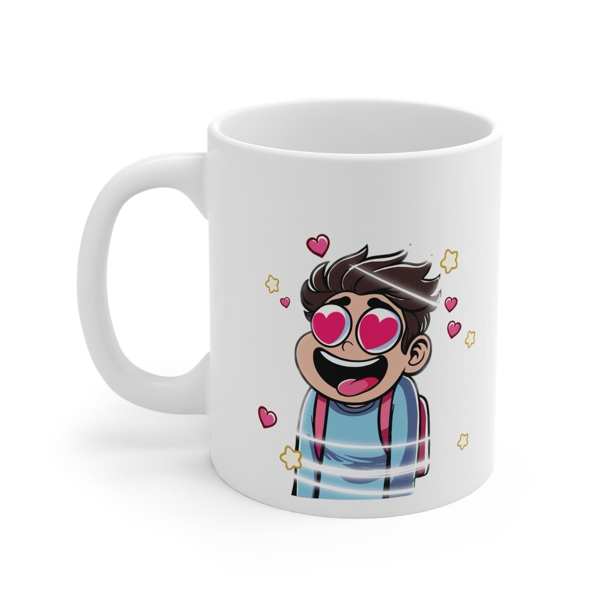 Heart - Eyed Cartoon Mug – Cute Love Eyes Coffee Cup - mezetto KEOLIX KEOLIX