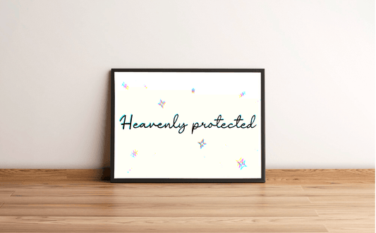Heavenly Protected | Celestial Minimalist Art Print - mezetto KEOLIX KEOLIX