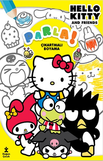 Hello Kitty Parla Çıkartmalı Boyama Kitabı